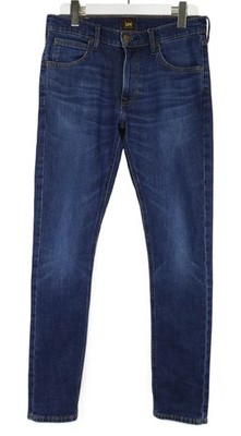 LEE Luke Jeans Men's W30/L34 Blue Denim Slim Fit Stretchy Whiskers Faded