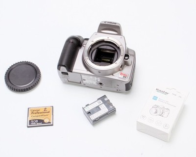 The Canon EOS Rebel XT 8MP Digital SLR Camera (Body Only) Silver