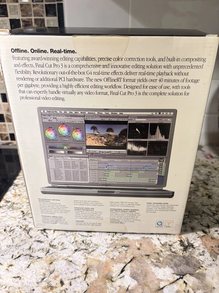 Apple Final Cut Pro 3 2001 RETAIL Completo En Caja Mac OS9/OSX Retirado con Series Foto 3 de 4
