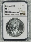 2018 American Silver Eagle - NGC MS69