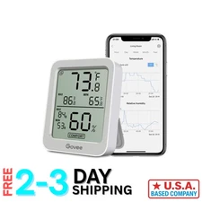 Precision Indoor Bluetooth Hygrometer with Large Display & App Control - Grey