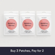 3 Packs of Kind Patches Berberine Patches, Support Metabolism, Steady Release