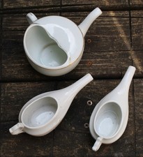 3 Victoria Era Ceramic or Porcelain Invalid Feeders  Free ship in lower 48 