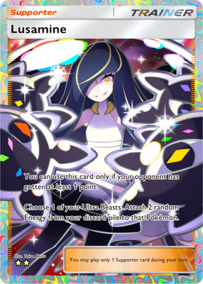 Pokemon Pocket TCG Card 2 Star Full Art Lusamine EX Deluxe Pack Rare DIGITAL DX