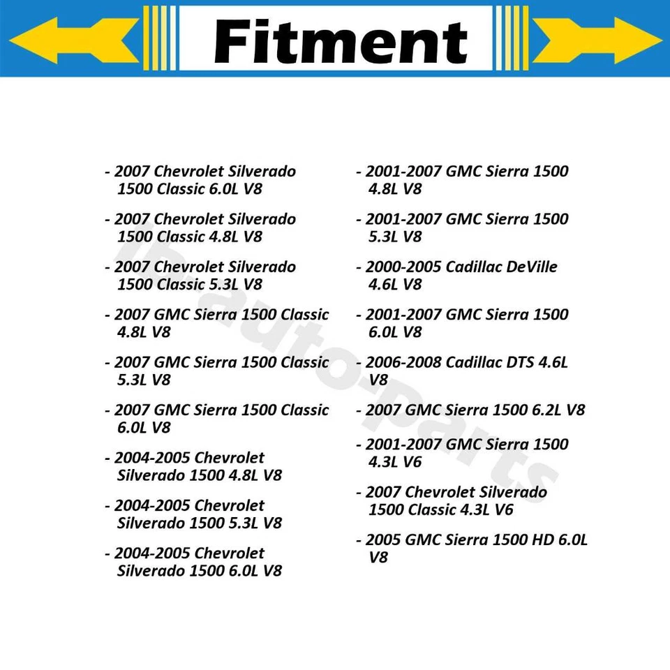 Front Rear Caliper Repair Kit 2x For 2007 GMC Sierra 1500 Classic 5.3L - Image 2 of 4