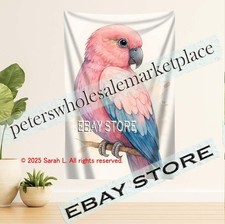 Parrot Portrait Wall Tapestry Tropical Decor 39X59 in