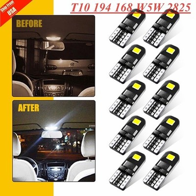T10 W5W 194 2825 Led License Plate Lights for Toyota Tacoma 1995 - 2023 White
