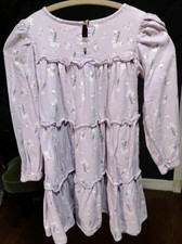 Cat  Jack Floral Lavender Girl's Dress size M 7/8 
