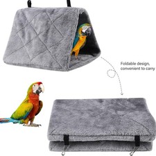Parrot Hanging Nest House for Cage Replacement Soft Plush Bird Bed Medium