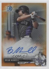 2017 Bowman Chrome Prospect Orange Refractor 17/25 Brian Mundell Auto 13iq