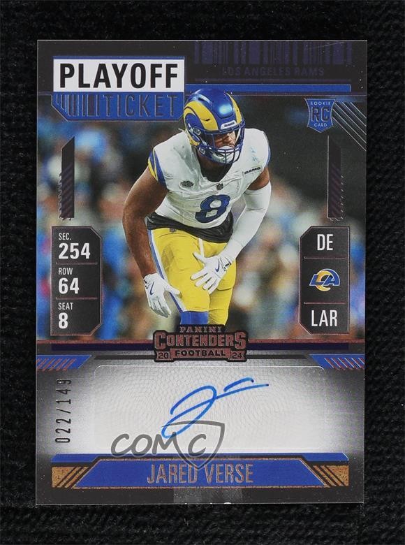 2024 Panini Contenders Playoff Ticket /149 Jared Verse #147 Rookie Auto RC 16j4