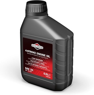 Briggs & Stratton 100004E 4-Stroke Lawn Mower Engine Oil SAE30, 500ml, Black, 0.