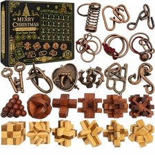 Advent Calendar 2026 Brain Teaser, Teens Adults 24 Days Christmas Countdown