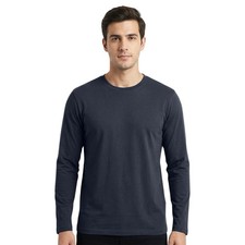 Plain T-shirts – Men’s 100% Organic Cotton Long Sleeve Casual Tees