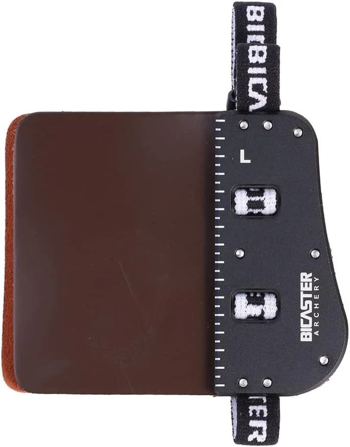 Barebow Finger Tabs Cowhide Face Aluminum Plate Right Hand Large Brown - Image 3 of 4