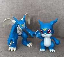 Digimon Veemon ExVeemon Soft Vinyl Figure Set Two Figures Authentic