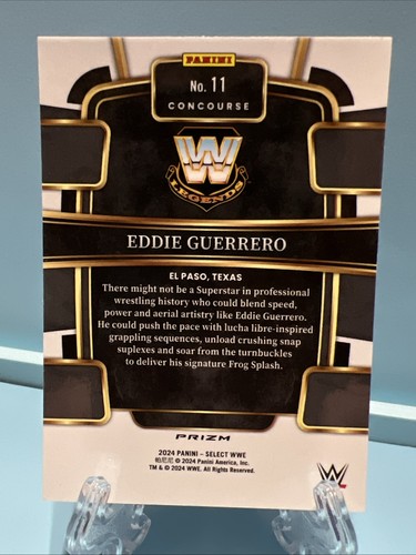 Eddie Guerrero 2024 Panini Select WWE Concourse Orange Flash Parallel n. 11 - Foto 4 di 5