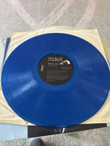 Vintage Elvis Presley Moody Blue 12" Black Vinyl LP 1977 RCA Victor Country Pop
