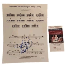 HOWIE DOROUGH SIGNED SHOW ME THE MEANING LYRIC MUSIC SHEET BSB JSA #CB34441