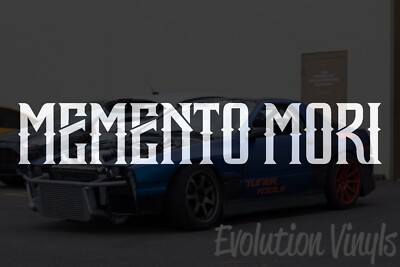 MEMENTO MORI - LATIN SAYING (REMEMBER THAT YOU MUST DIE) STICKER VINYL DECAL V1