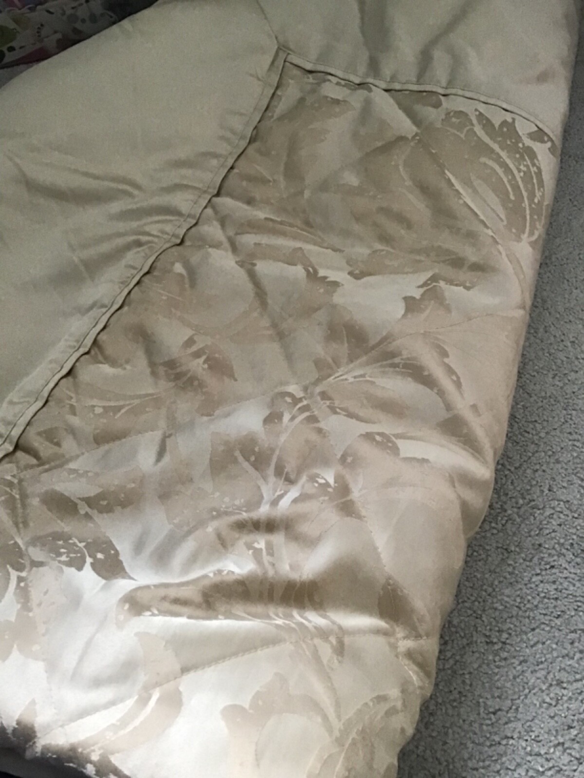 Dunelm Bedspread Double Gold Damask jacquard pattern eBay