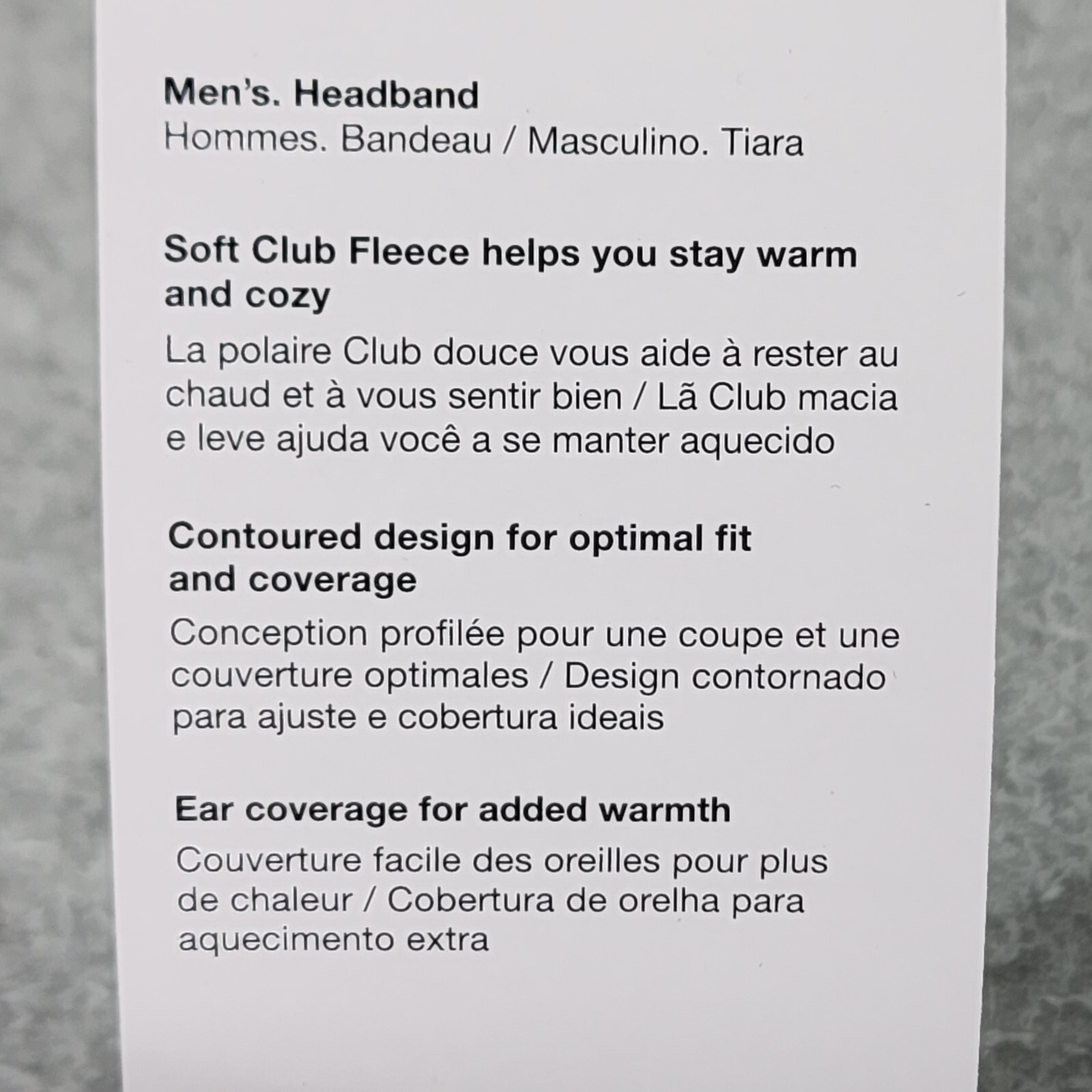 Nike Club Fleece Headband Mens Black/White Swoosh Logo OSFM