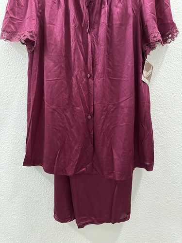 Vintage Nachtwäsche von Deena Top & lange Hose Set Neu mit Etikett Vivana Stoff M Nylon Spitze - Bild 3 von 10