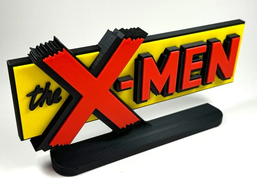 Vintage X-Men 3D Printed Freestanding Logo