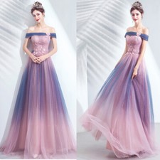 Noble Evening Formal Party Ball Gown Prom Bridesmaid Gradient Acting Dress T5800