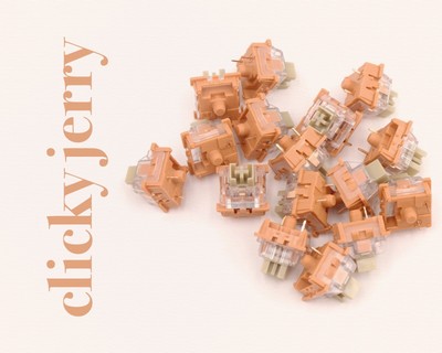 Lubed Jerry 55g Clicky Outemu Switches for Custom Keyboard Building