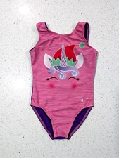 Destira Gymnastics Leotard XXS TINY 2XS Christmas Holiday ELF Santa Hat defect