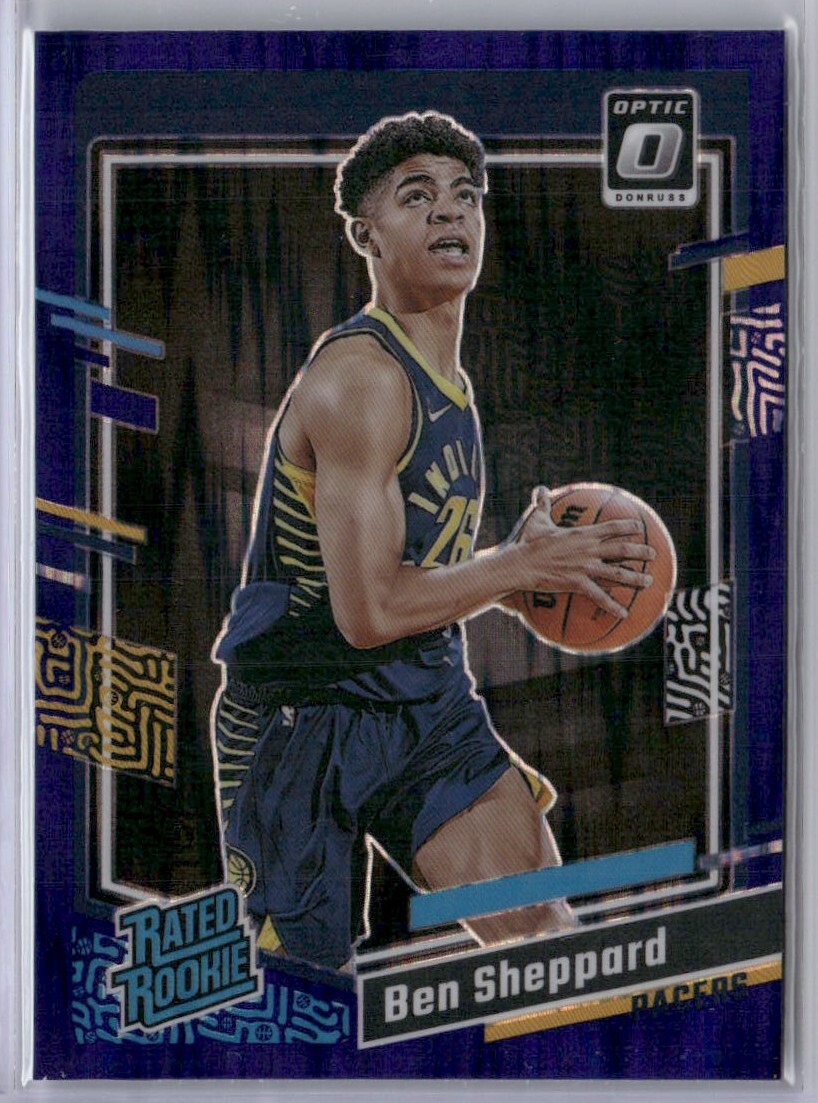 Ben Sheppard Rookie RC 2023-24 Panini Donruss Optic Purple Shock #221 Pacers