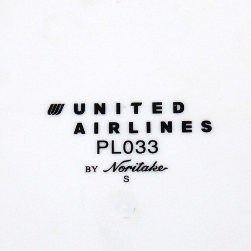 United Airlines Noritake Dish lot 3 PL033 1st Class ceramic modern white oval - Picture 8 of 9