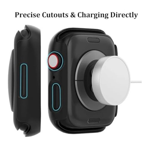 2 Pack Waterproof Case for Apple Watch 44mm SE (2nd Gen) Series 6 5 4 with Tempe - Photo 4 sur 7