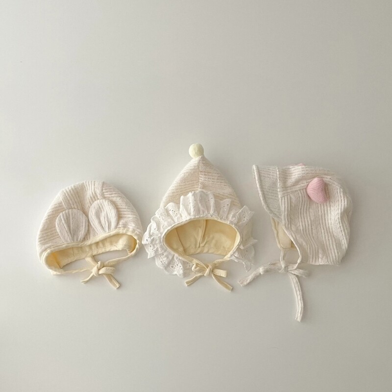 Turban Hat Lace Princess Ear Protections Infant Neonatal Fetal