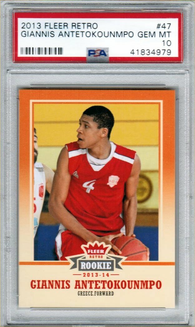 2013-14 Fleer Retro 47 Giannis Antetokounmpo RC PSA 10 💎75th