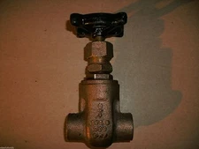 STOCKHAM 3/4" FIG. B-104 NON-RISING STEM SOLDER/SWEAT ENDS BRONZE GATE VALVE