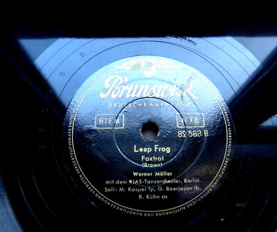 0875/ WERNER MÜLLER-R.Kühn-Macky Kasper-Trumpet Blues-Leap frog-78rpm Schellack