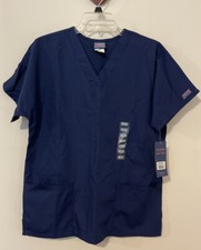 Cherokee Dark Blue Unisex Small Short Sleeved Vneck Scrub Top NWT A4888