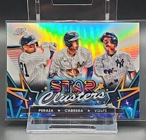 2023 Topps Cosmic Chrome Peraza / Cabrera / Volpe Star Clusters SC-14 Refractor
