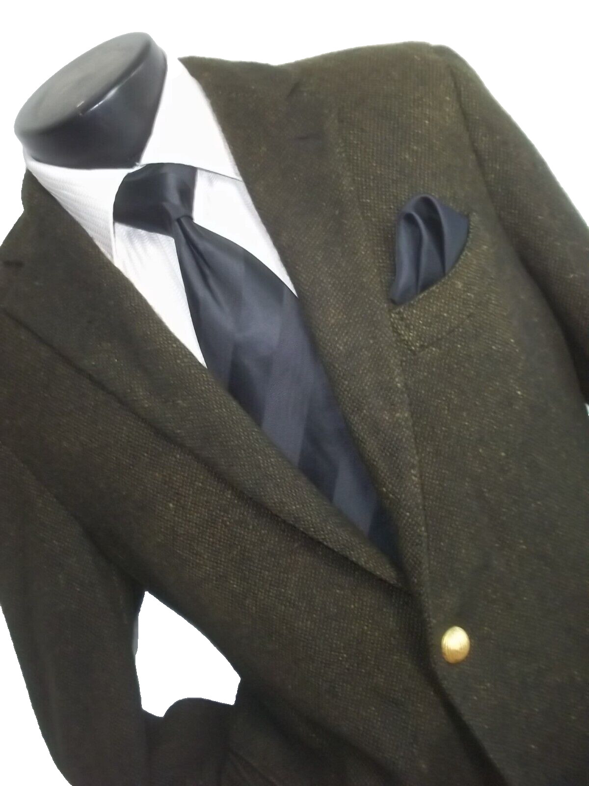 @Piombo Green Flake 2Button Side Vent Flannel Woo… - image 5