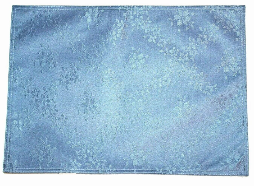 Essential Home Blue Floral Flowers Stiff Placemat - Image 2 of 3