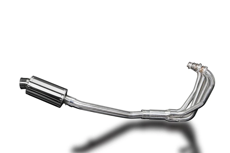 Silenciador oval de aço inoxidável Suzuki GSX600F Katana 600 1997-2006 escape total 4-1 9" - Imagem 2 de 4