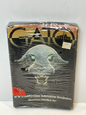 Vintage  Apple II Computer Simulation Game Spectrum Holobyte GATO NIP Sealed