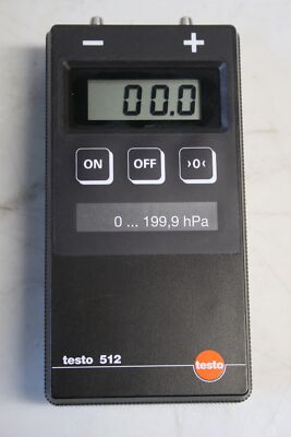 Gebraucht: TESTO 512 Tester, Differenzmanometer 0---199,9 hPa / 0560.5122