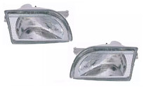 SET 2 FARO FANALE PROIETTORE ANTERIORE PER FORD TRANSIT 1991 1995 H4 REG MANUALE