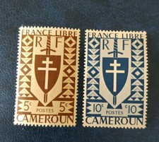 Cameroun - 1942 Free French Issue - 5+10c - neuf**