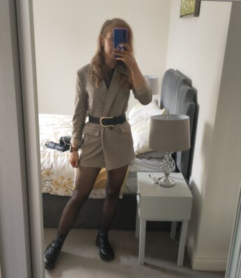 Check Oversize Blazer Or Blazer Dress UK