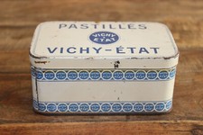 ANCIENNE VINTAGE BOITE METAL PUBLICITAIRE PASTILLE VICHY-ETAT, ANNEES 60