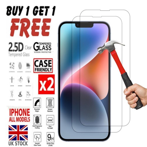 2X iPhone Screen Protector Tempered Glass 6/7/8 Plus 11/12/13/14/15/16 Pro Max X - 第 1/4 張圖片